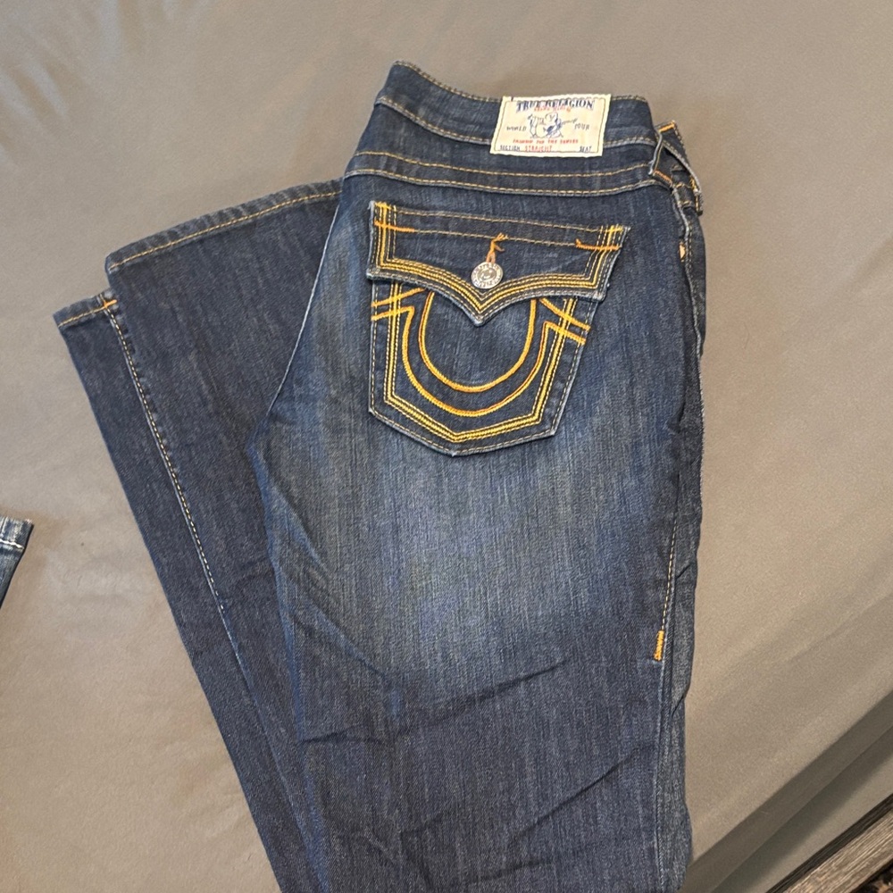 True Religion Women's Dark Blue Boot Cut Jeans
